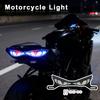 Motorcycle LED License Plate Decorative Lights Snake Eye Rear Tail Light Strobe Flashing Electric Motorcycle Modified Accessory