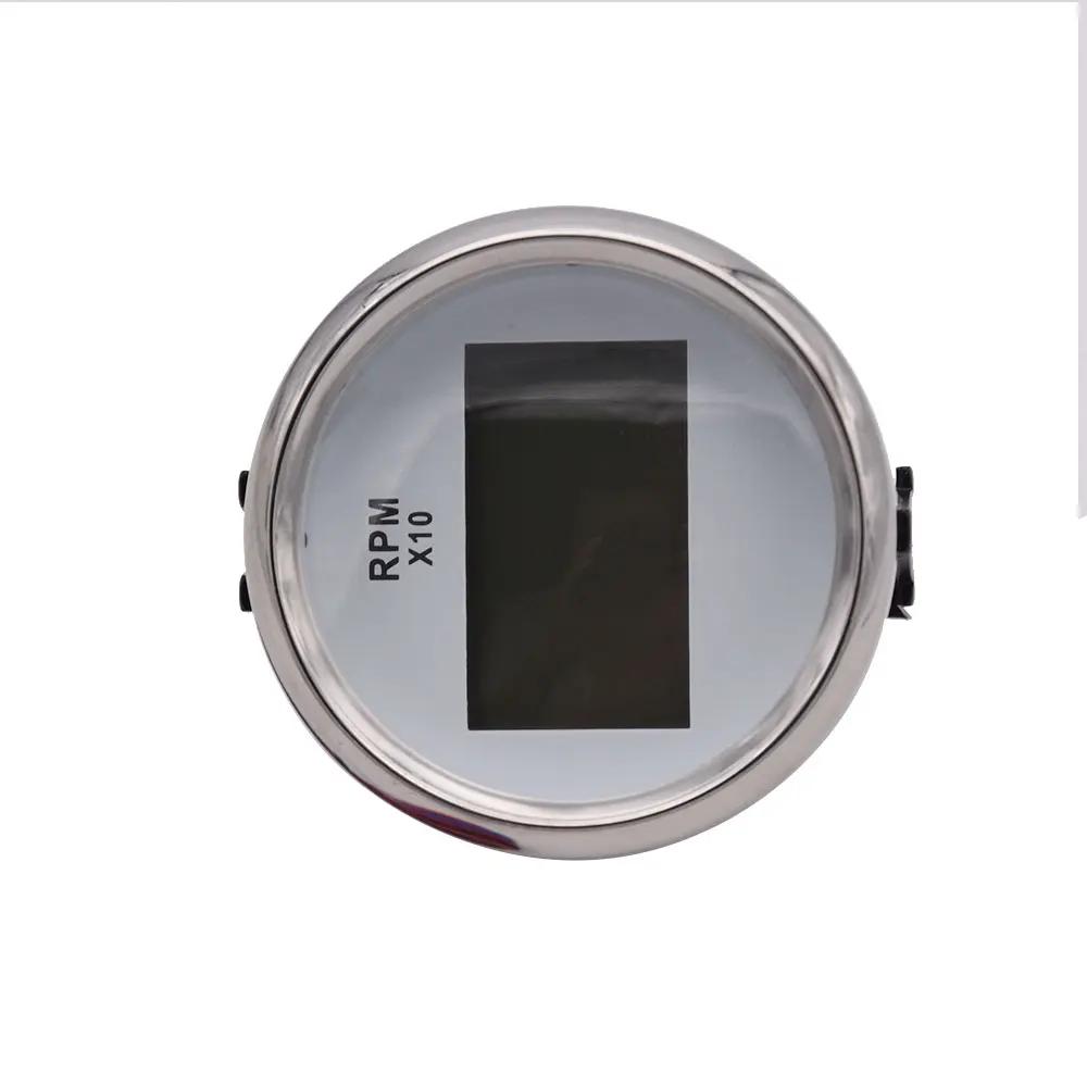 0-9990 RPM 52mm Car Digital Tachometer with Hour Meter Tacho Gauge Rpm Meter Speed for Auto Truck Boat Truck Marine Motorcycle
