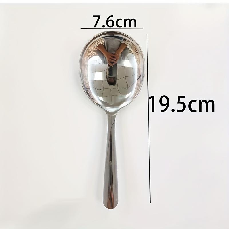 [2pcs Stainless Steel Spoons] 2pcs Heavy-Duty Commercial & Home Kitchen Spoons - Large Serving Spoons with Heat-Resistant Short Handle, Drainage Holes