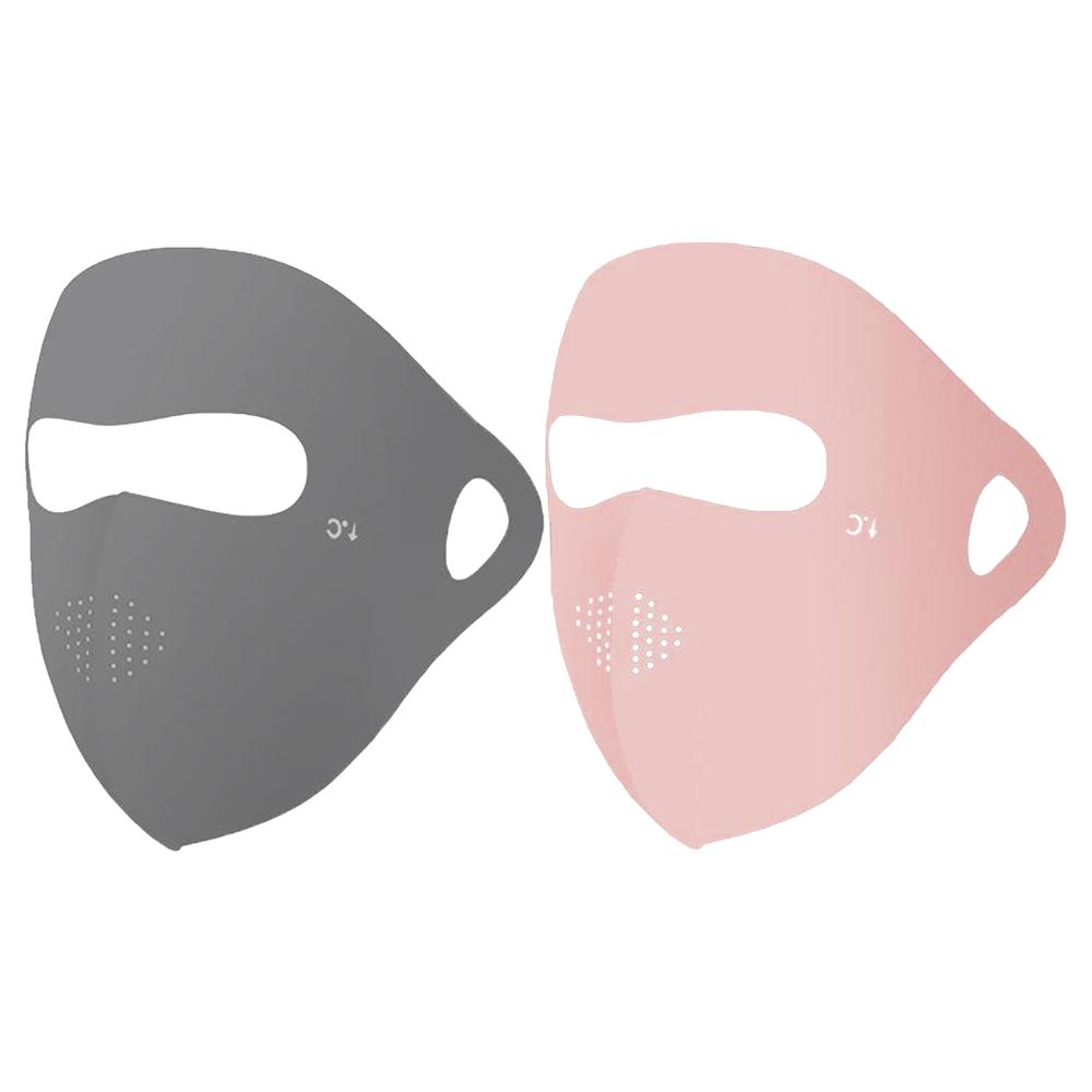 Summer Hyaluronic Acid Facekinis Outdoor Motorcycle Cycling Full Face Sunscreen Mask UPF 50+ Ice Silk Cool UV Protection Cover