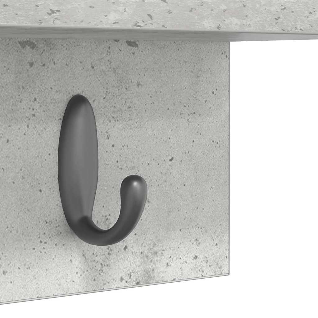 Wall Mounted Nightstand Concrete Grey 60 x 10.5 x 18 cm