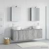 5 Piece Bathroom Cabinet Set Grey Sonoma Wood Based Material