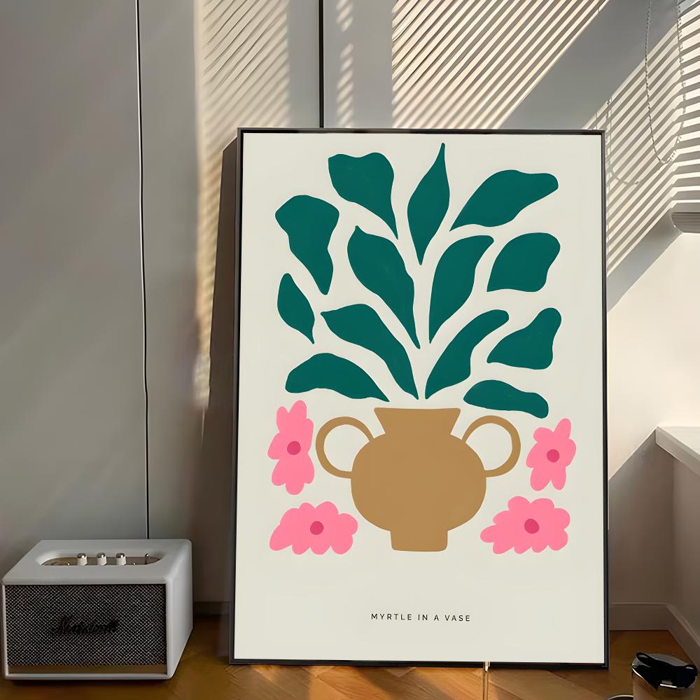 Colorful Anemones Shapes Flower Market Poster Decor Vintage Decorative Painting Classic Movie Posters Wall Art Painting
