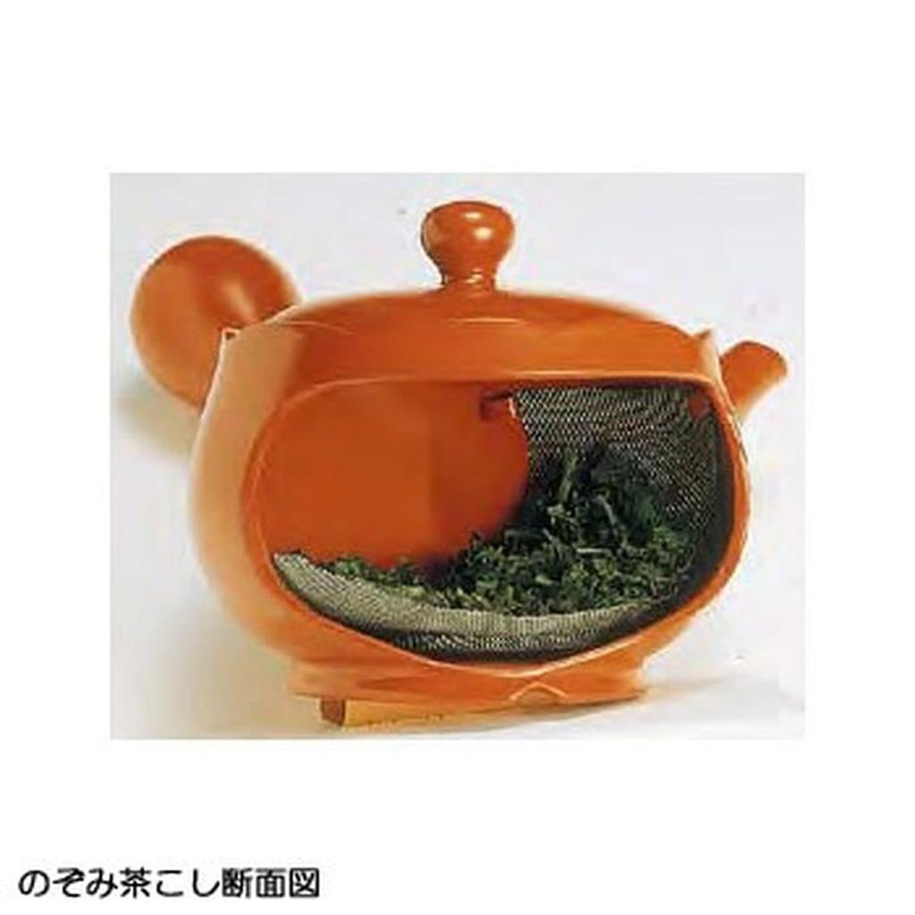 Green Teapot with Made In Japan J-kitchens Tokoname-yaki Nozomi-ami Strainer, 340cc,