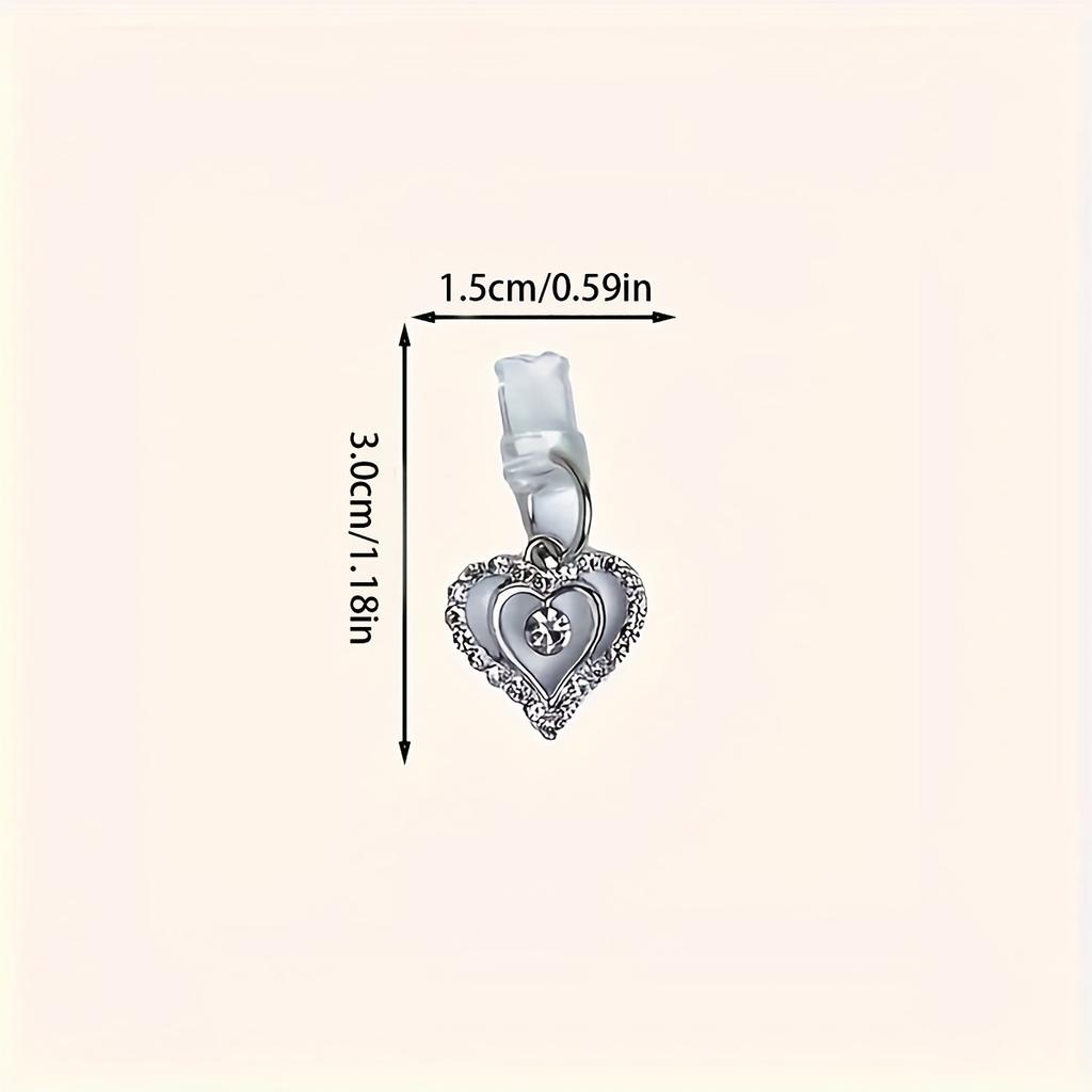 Love Rhinestone Mobile Phone Dust Plug, Good Sealing, Made Of High-quality And Durable Materials