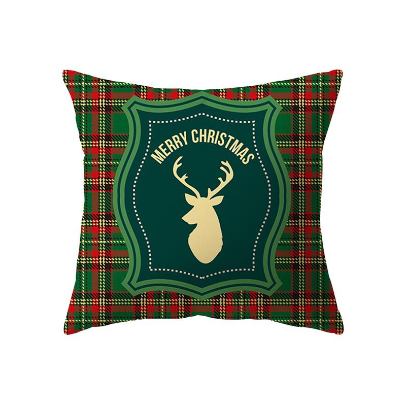 Hjemmedekorasjon Juletema trykt mønster Putetrekk Hjem Stue Sofa Pyntepute Putetrekk