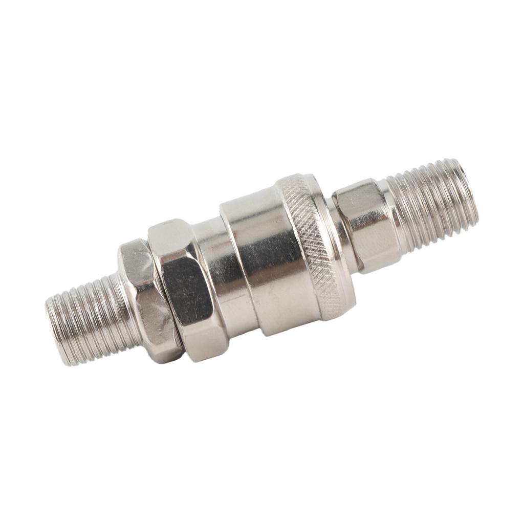 Air Coupler Nickel Plated Stainless Steel Self Locking Quick Connect Pneumatic Hose Fittings