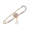 For Women Girl Dress Elegant Butterfly Flower Simulated Pearl Safety pin Rhinestone Accessories Corsage Brooches Pin Jewelry