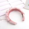 Solid Color Cloud Sponge Headband Washing Scrunchies Puffy Headband Washing Face Makeup Shower Skincare Hair Band