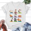 Yoga Guinea Pig Printing T Shirt Unisex Cool Summer Casual T Shirt