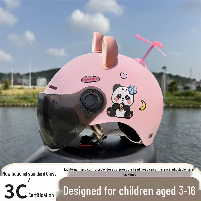 Ultra-Light Breathable Kids' 3C Electric Vehicle Helmet with Sun Protection, for Boys & Girls