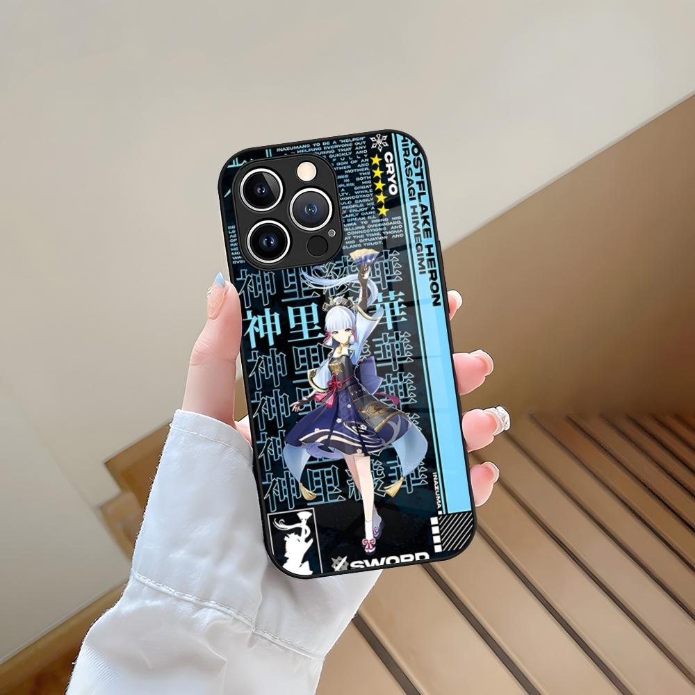 Game Genshin Impact Phone Case Tempered Glass For IPhone 13 17 15 16 14 12 11 Pro Max Plus Mini XR XS SE2020 Coque