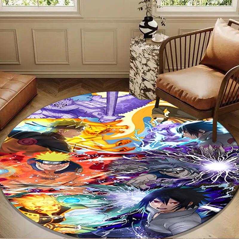 Dark villainous ninja Round Rug for Livingroom,Bedroom, Palyroom, Chair Rug, Area rug, Circle Carpet, Large Size Fan Christmas gift