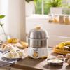 Bear Double Layer Smart Timing Stainless Steel Egg Cooker CN plug (adapter included)