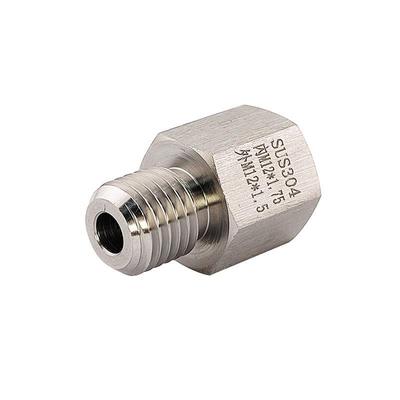 Roestvrij Staal 304 Metrische Schroefdraad Adapter M12x1.75 naar M12x1.5 Vrouwelijk naar Mannelijk Reducer (1063)