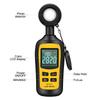Light Meter Digital Illuminance Meter Handheld Ambient Temperature Measuring Instrument with a Maximum Range of Lux and Color LCD Screen 200,000