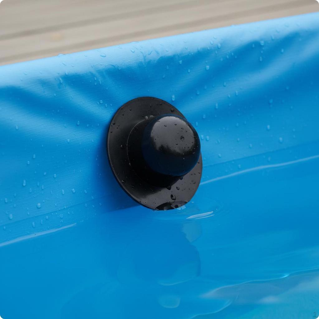 2 Pieces Pool Wall Plug Hose Water Blocking Black Long