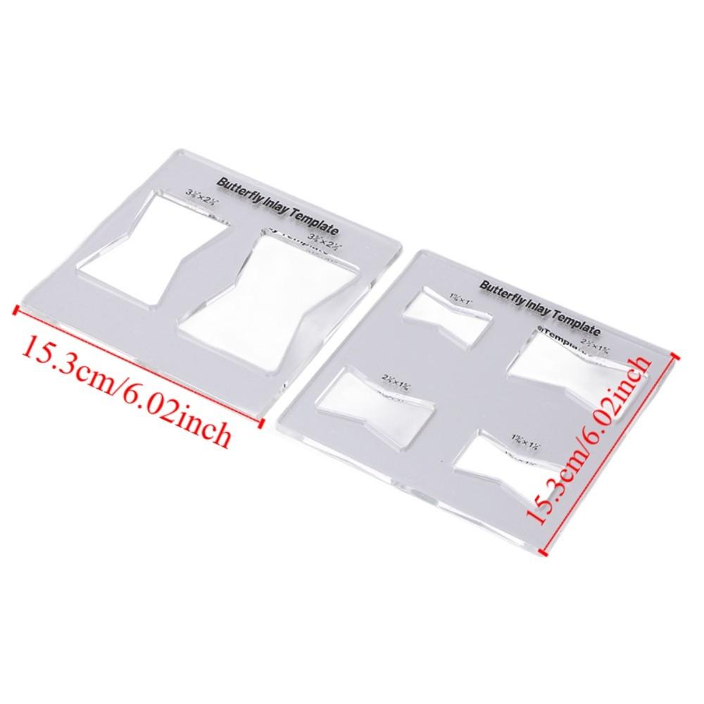 3Pcs Kit Butterfly Inlay Template Decorative Inlay Tools for Table Tops and Chests Bowtie Router Jig Kit Acrylic Router Template