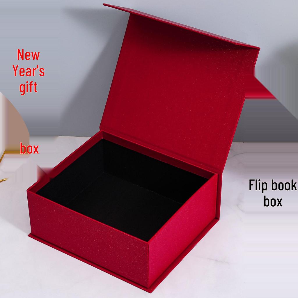 In-Stock Large Red Lid Christmas Gift Box Set with Tote Bag