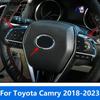 For Toyota Camry 2018      Stainless Steel Steering Wheel Cover Molding Trim Ring Frame Interior Accessories