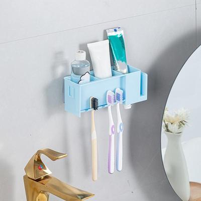 1Pcs Seamless Toothbrush Storage Box Toothbrush Holder Multi-Function Toothpaste Tooth Cup Hanging Rack