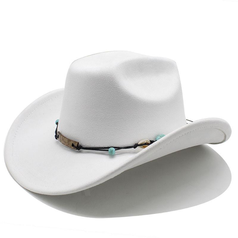Ethnic Style Western Cowboy Hat With Large Brim For Outdoor Sunshade And Breathability