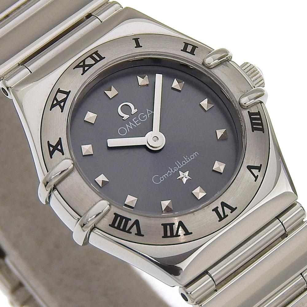 Omega Hodinky Constellation 1561.51 Mini my choice šedý ciferník nerezová ocel quartzový analogový displej dámské použité
