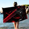 Berserk Guts Heißes Anime-Mikrofaser-Decke Schnelltrocknend Strandtücher Übergröße Druck Super Saugfähig Pooltuch Decke