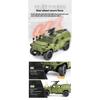 1/18 DongFeng Warrior Military Armored Vehicle Off Road ORV SUV Alloy Metal Diecast Model Car Sound Light Collection Large Gifts