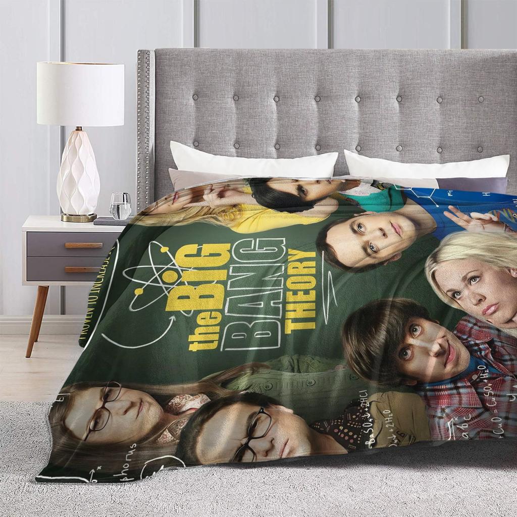 The Big Bang Theory Flannel Blanket Winter Super Warm Throw Blanket for Kids Adult Living Room Bedspread Sofa Bed Cover