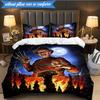 Horror Movie Characters 3pcs K-pop music group Bedding set,Ideal for Bedroom, Dormitory,Including Duvet Cover And 2pcs Pillowcases,Fan gifts