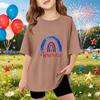 Kids Short Sleeve T Shirt Independence Day Print Top America Graphic Tee for Boys and Girls Casual Wear