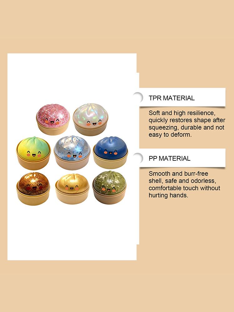 Simulation Steamer Bun Slow Soft Decompression Ornaments Office Relaxation And Pressure Relief Pinch Adults Kids Birthday Gift