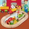 Wooden Farm Track Scene Building Blocks Children Toy Set For Giving Gift