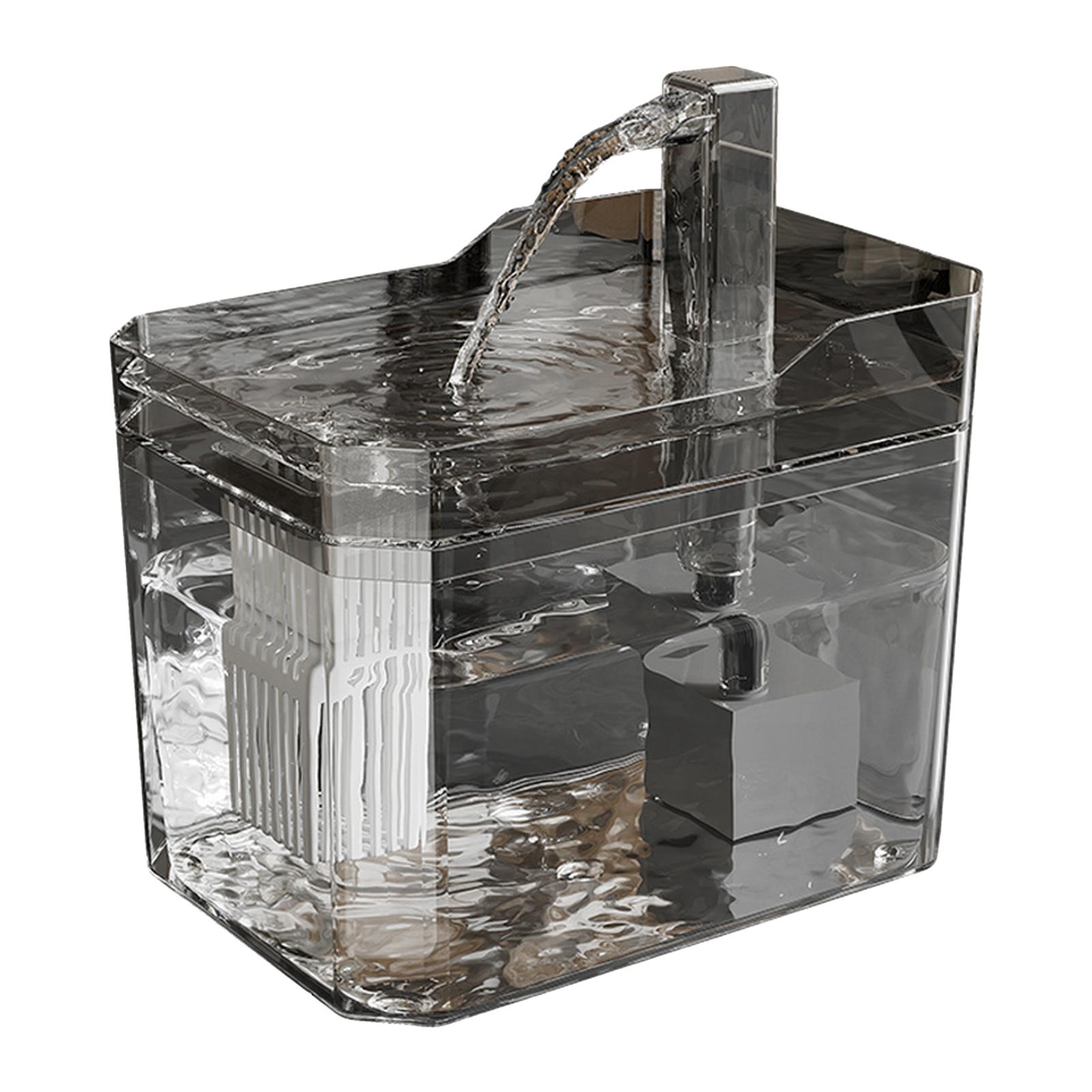 

Automatic Pet Water Fountain for Cats and Dogs with Quiet Pump Filtered Circulating Water Dispenser Large Capacity USB Powered