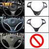 ABS Plastic Car Steering Wheel Button Decoration Frame Trim Suitable for BMW 1 3 Series X1 E82 E84 E87 E90 E92 E93 2004-2012