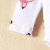 2023 Fall/Winter Baby & Toddler Fox Heart Print Long Sleeve Bodysuit with Bow Strap Dress Set