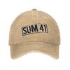 Sum 41 Rock Band Logo Print Kappe Herren Damen Baumwolle Trucker-Hut Lässige Kopfbedeckung Baseballkappe Verstellbar