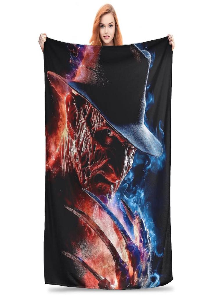 Freddy Krueger Weiche Warme Plüschdecke für Kinder Erwachsene Neuheit Bettüberwurf Sofabezug Flanell Überwurf für Bett oder Sofa