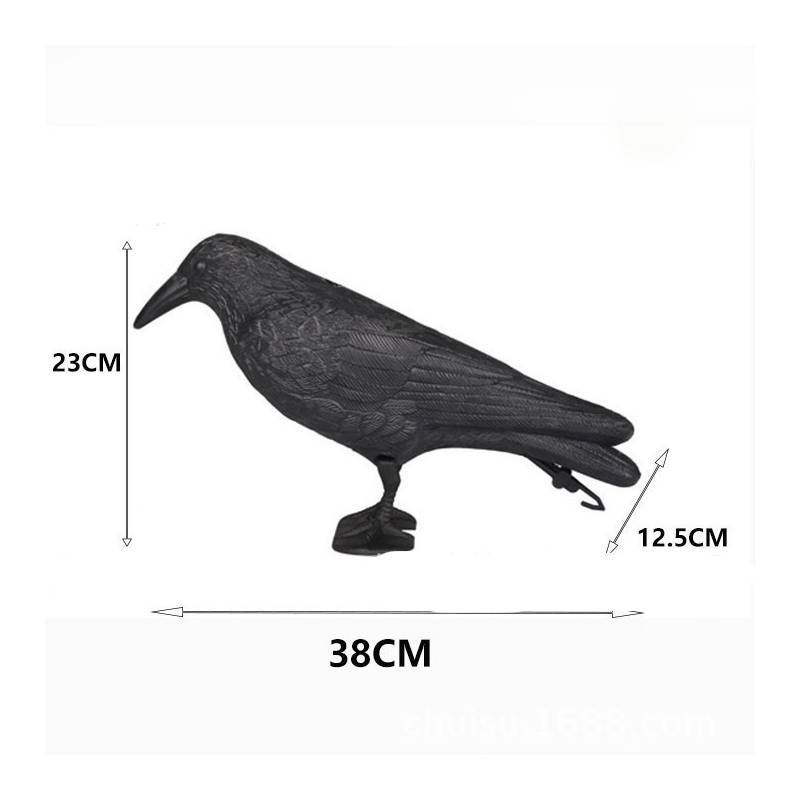 Fake Crow Decoy Bird Repellent Scare Birds Away For House Patio Porch Balcony Roof Pool Garden Decor