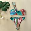 Women's 3 PCS Sets Hanging Neck Bikini With Chest Pad Bra Sexy Package Hip Swimsuit Summer Swimming Suit