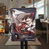 1PC Kurumi Print Flannel Blanket, High Quality All Seasons, Home Decor, Warmth and Comfort, Perfect for Christmas Gifts