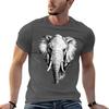 Elephant Head Black and White TShirt Black Cotton Tshirt Plain for Unisex Package T Shirts for Unisex Cotton TShirt