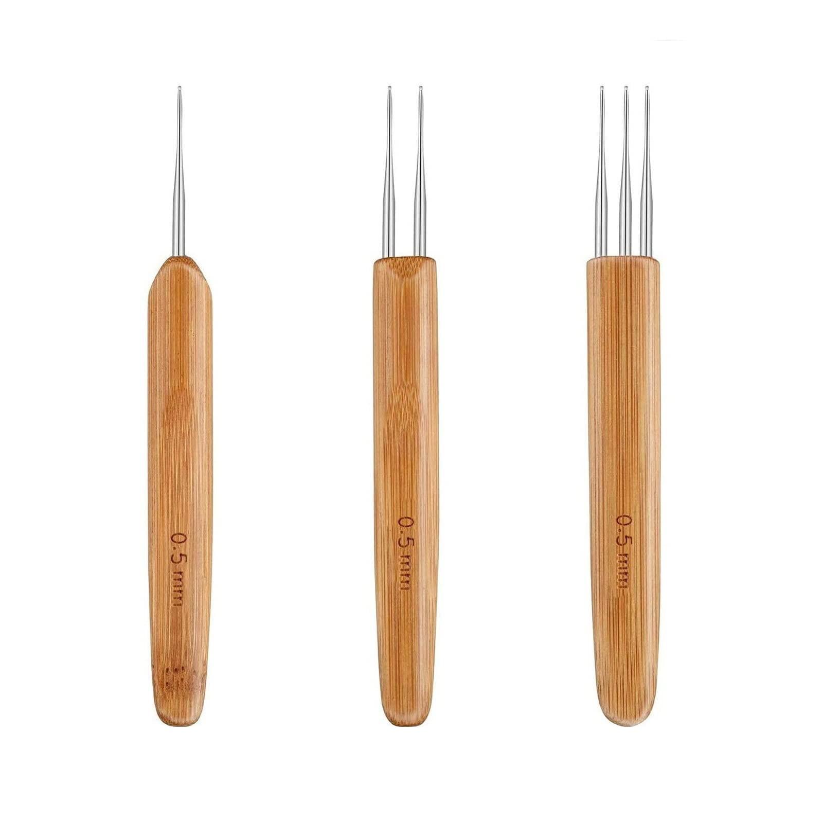Hook Tool 3 Pcs Crochet Hooks Needles Tool Crochet Hook Needle For Hair Dreadlock Braid 0. Mm 1 Hook 2 Hooks 3 Hooks One Size