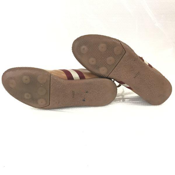 BALLY Leather Sneakers Men’s 7D 24.5-25.0 Brown FREENEW 104(USED)