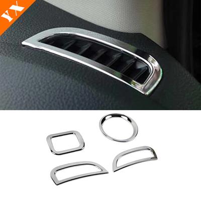 4pcs For Dodge Journey Fiat Freemont 2011 - 2014 ABS Chrome Car Dashboard Air Conditioner Outlet Ac Vent Cover Trim