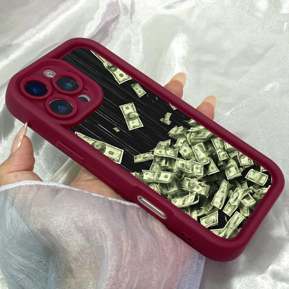 JT240 Falling Money for iPhone 17 16 15 14 13 Pro Max Samsung S26 S25 Ultra A17 A16 A07 A56 A36 A15 A14 A13 Xiaomi 15T Redmi 15c Note 14 13 Soft Case