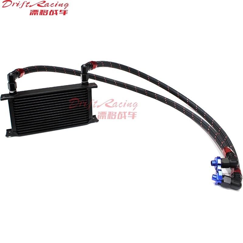 16 row/15 Row AN10 Oil cooler w/Bracket Hose Kit For BMW E36 E46 Euro E82 E9X 135/335 M3 E90 E92 15 row kit