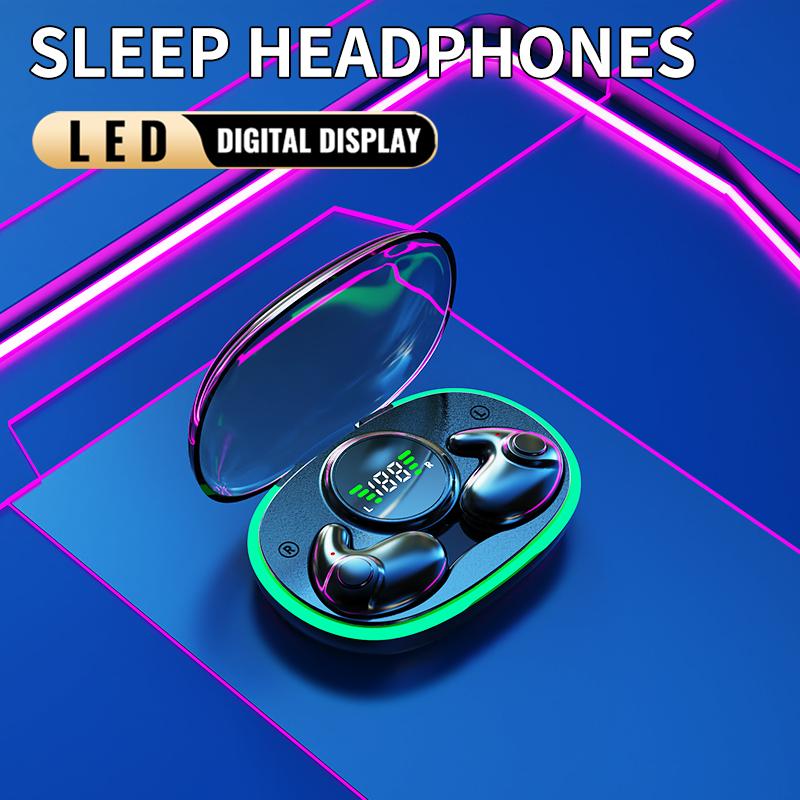 Bluetooth 5.3 Earphones Invisible Sleep Earbuds Mini Wireless Headphones  Waterproof Noise Reduction Touch Control Headsets