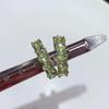 S925 Silver Peridot Ear Cuffs - Simple, Fashionable Gemstone Earrings for Women